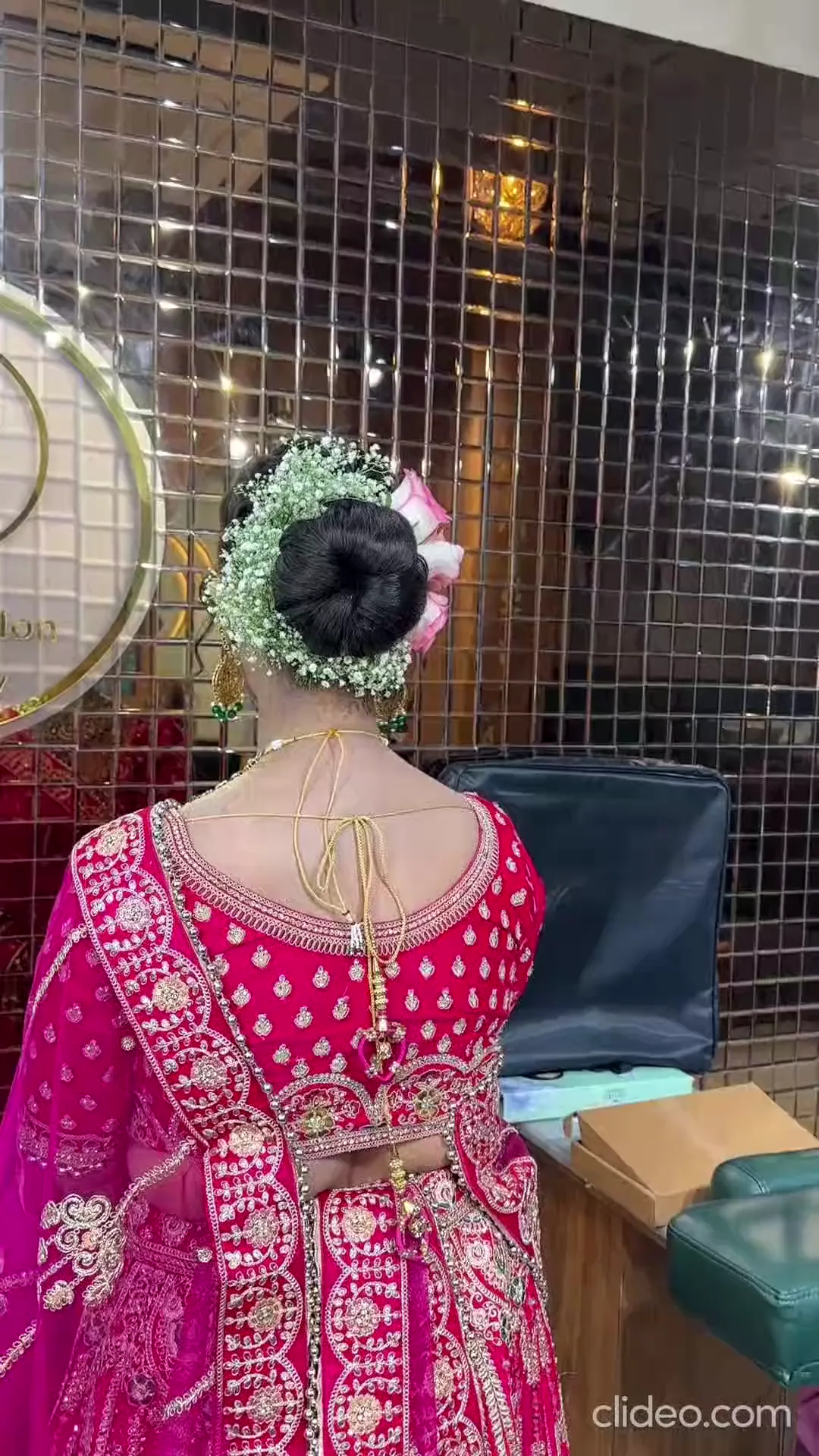 A client filmed at Salon By Babita, Haldwani, speaking about their visit — reference T-021